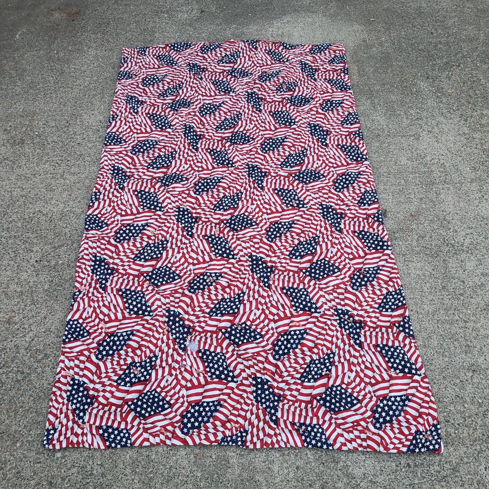 Handmade Patriotic American Flag Quilt
